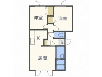 ディアベルジュ60【2階】の間取り