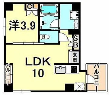 SDグランツ神戸西元町【4階】の間取り