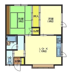 レジデンス高木【102号室】の間取り