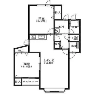 ノースライトⅢ【201号室】の間取り