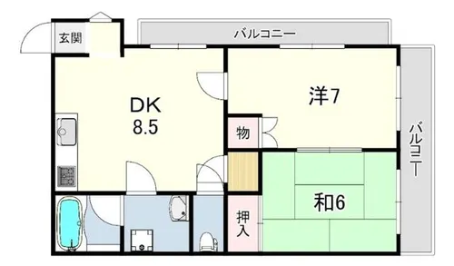 西宮ハイム4【3階】の間取り