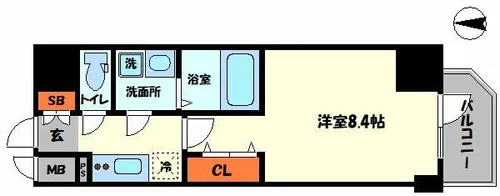MELDIA CREST TAPP NAMBA-WEST【10階】の間取り