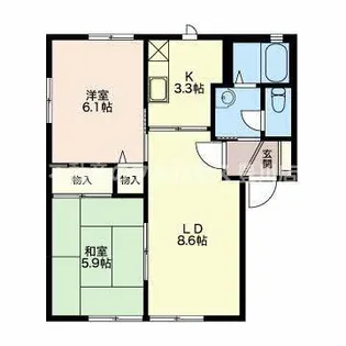 プランドール西口 A【1階】の間取り