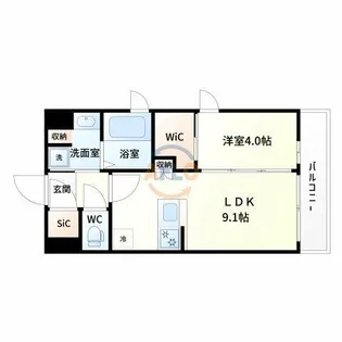 スプランディッド新大阪DUE【8階】の間取り