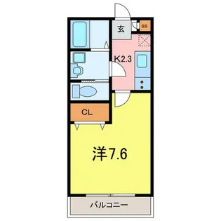 プランドール柿碕【202号室】の間取り