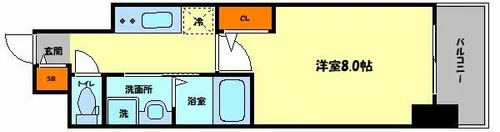 クレアグレイス新森古市【4階】の間取り