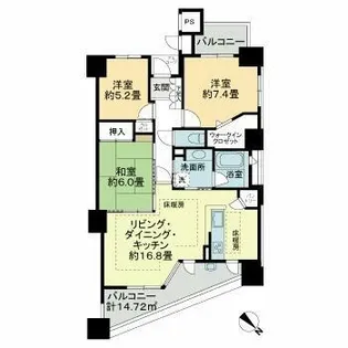 ライオンズステーションプラザ勝川弐番館【13階】の間取り