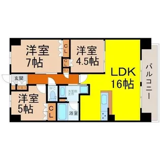 ラフィシア上前津【3階】の間取り