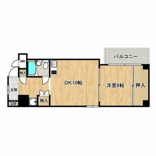 メゾン東船場【5階】の間取り
