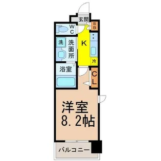 パルティール名駅北【8階】の間取り