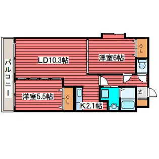 ノースパレス福住弐番館【405号室】の間取り