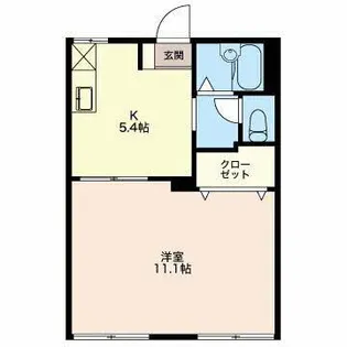 ヴィラージュひさの【102号室】の間取り