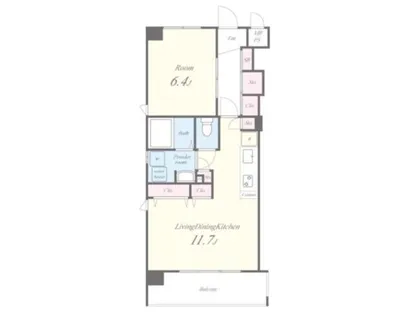 アンシャンテ総持寺【1階】の間取り
