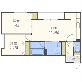 オルセー厚別西A【102号室】の間取り
