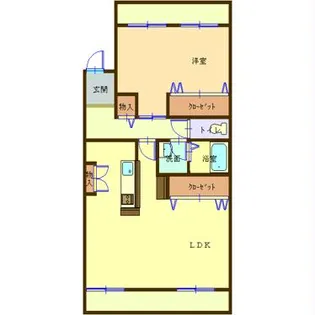 グリーンハイツ前田【206号室】の間取り