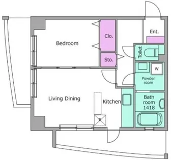 キャニスコート上新庄【6階】の間取り