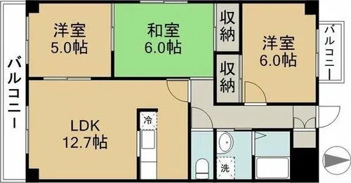 シャトルハイツ【201号室】の間取り