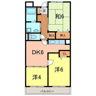 クリスタルウッズ【203号室】の間取り