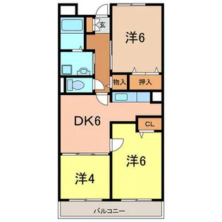 クリスタルウッズ【306号室】の間取り