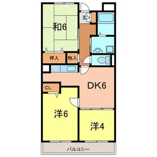 クリスタルウッズ【3階】の間取り