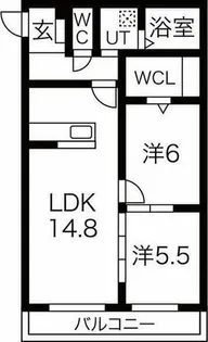 パストラーレ【101号室】の間取り