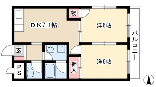 ドミールオガワ【4階】の間取り