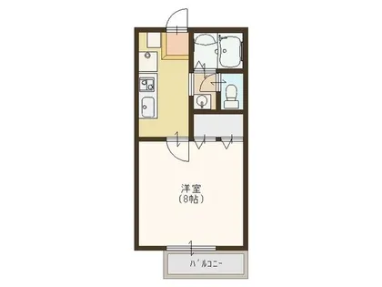 クレール北野 B【1階】の間取り