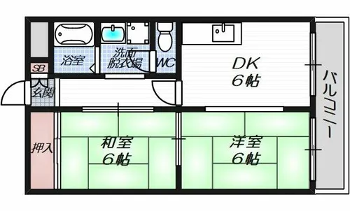 レナジア住之江公園前【4階】の間取り