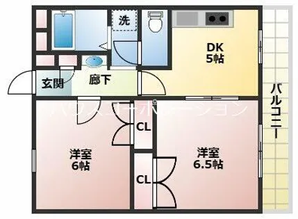 ラ・ピース栗山【1階】の間取り
