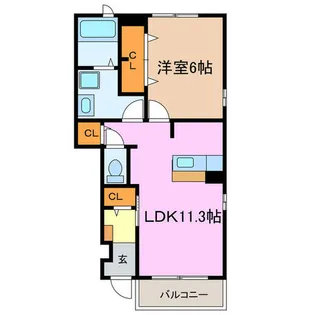 ラフレシール【1階】の間取り