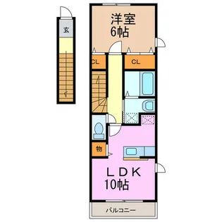 ファミール江明【2階】の間取り