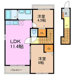 ミニョン【2階】の間取り