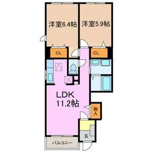 グリーンベル【1階】の間取り