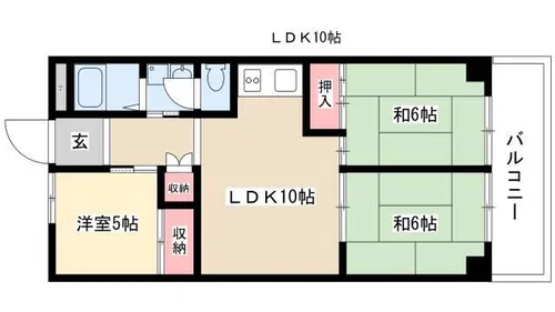 レジデンス光和Ⅱ【705号室】の間取り