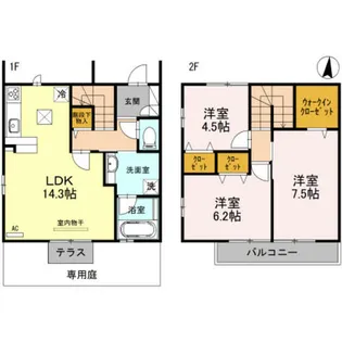 ロイヤル コントラーダ【1階】の間取り