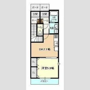 マージェ【1階】の間取り