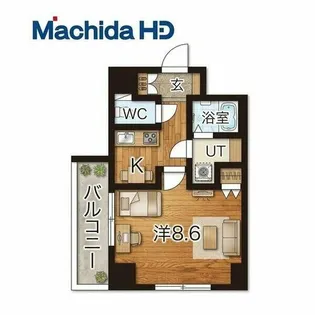 神明町西エヌエム・キャトフ・ヴァン【1FF号室】の間取り