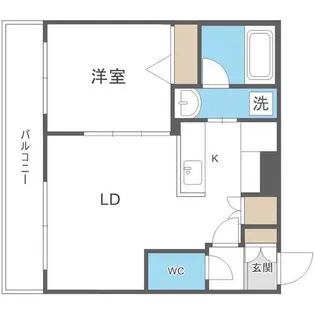 ル・シェーヌ桑園【2階】の間取り