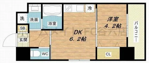 レオンヴァリエ大阪ベイシティ【3階】の間取り