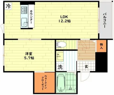 サンティエ福島吉野【4階】の間取り