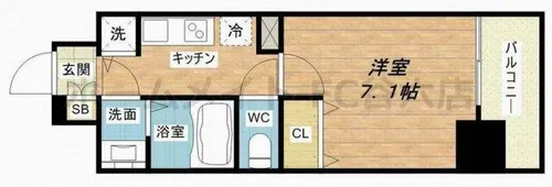 レオンヴァリエ大阪ベイシティ【9階】の間取り