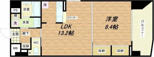 ビラージュプラム【6階】の間取り