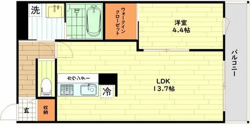 サンティエ福島吉野【9階】の間取り