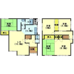 北海道函館市港町1丁目【一戸建】の間取り