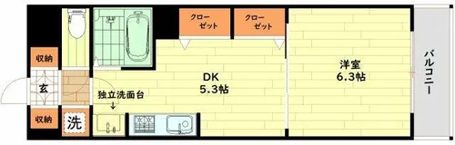 エスリード天満橋【3階】の間取り