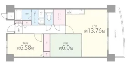 グリーンサイド鶴見【6階】の間取り