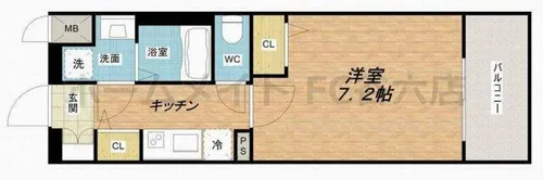 レオンヴァリエ大阪ベイシティ【3階】の間取り