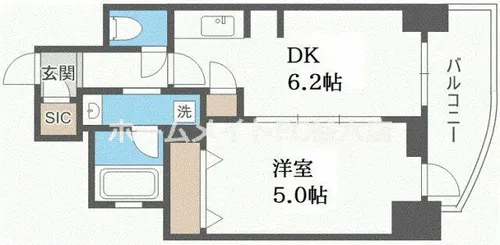 エステムコート北堀江Ⅱ【7階】の間取り