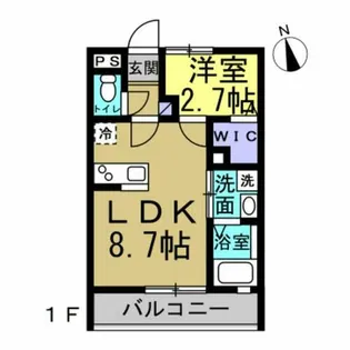Aube【103号室】の間取り