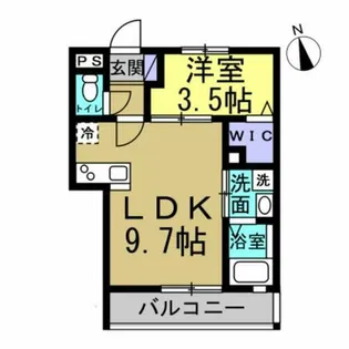 Aube【203号室】の間取り